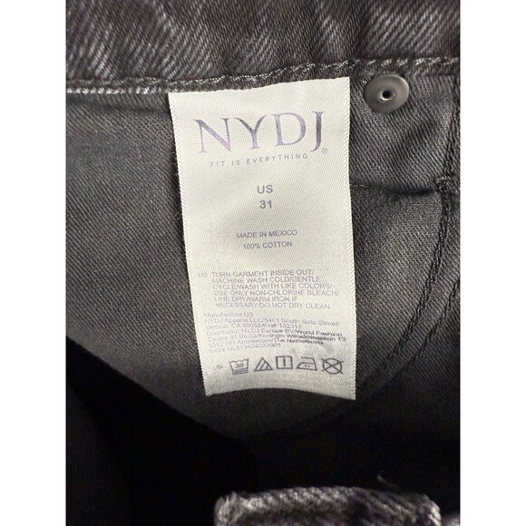 NYDJ Women's Size 31 Brooke High-Rise Loose Straight Jeans In Vintage Black - Picture 11 of 12